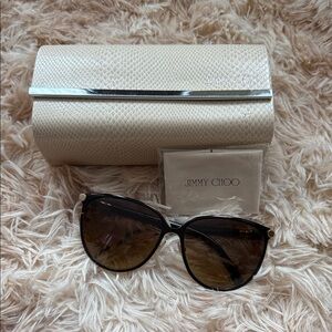 Jimmy Choo Black and Gold Sunglasses